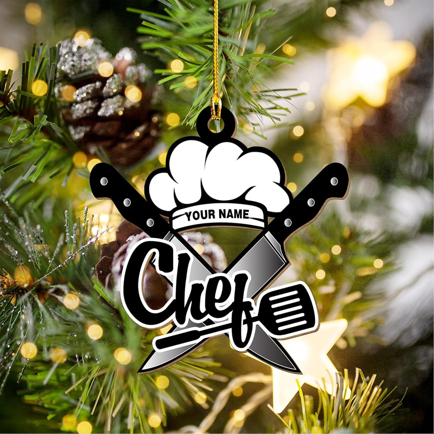Customized Chef Ornament - Chef Christmas Gift N13
