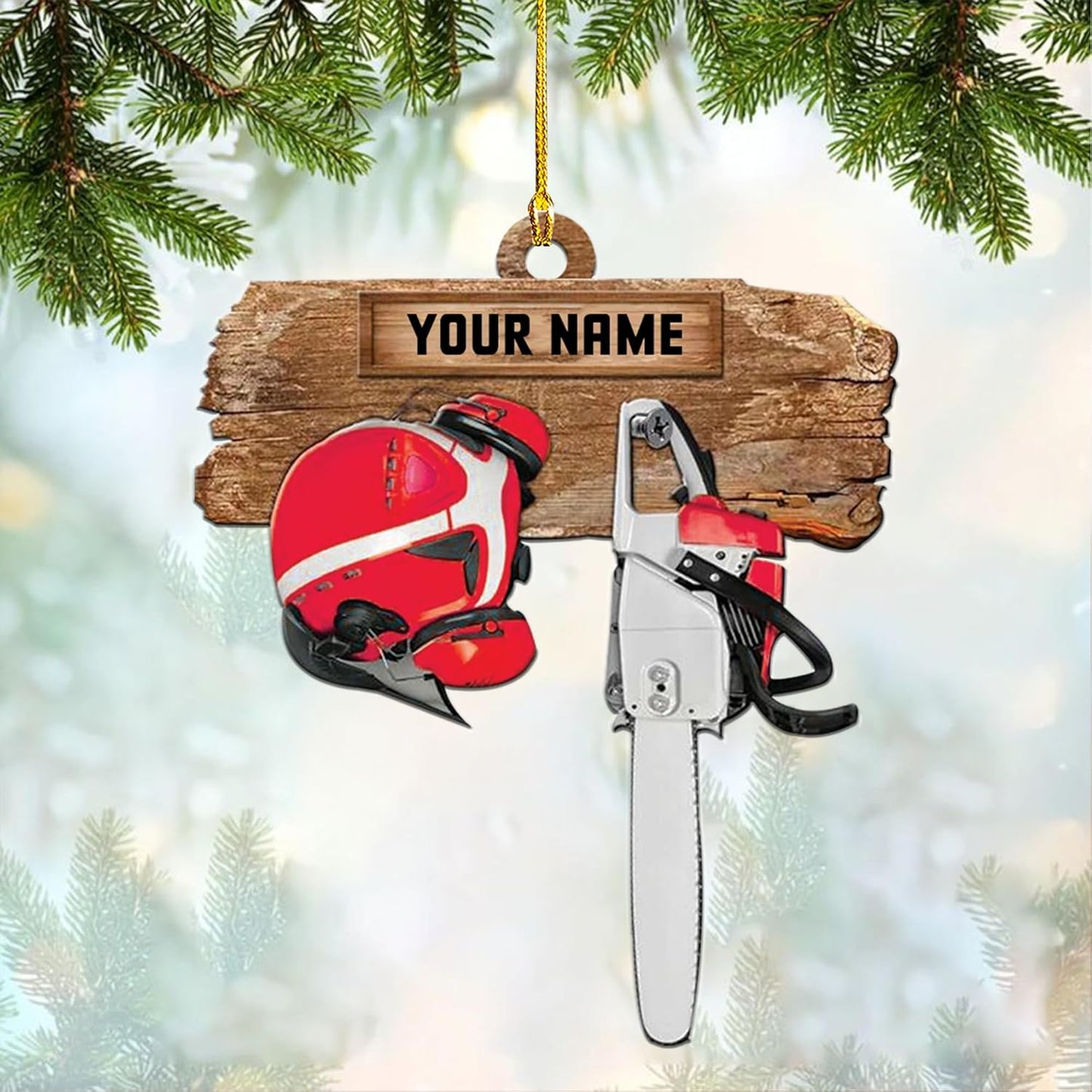 Personalized Carpenter Ornament – Woodworking Lumberjack Gift Ornament Style 88