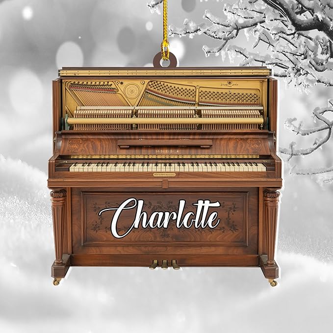 Custom Music Instrument Christmas Gift - Piano Ornament for Piano Lovers LL14