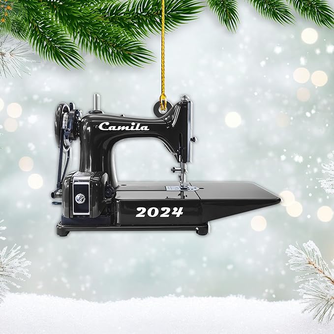 Custom Sewing Machine Ornament - Christmas Ornament Gift for Sewing Lovers LL18