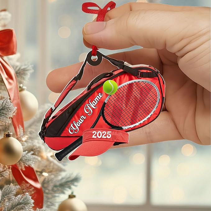 Personalized Tennis Christmas Ornament N03