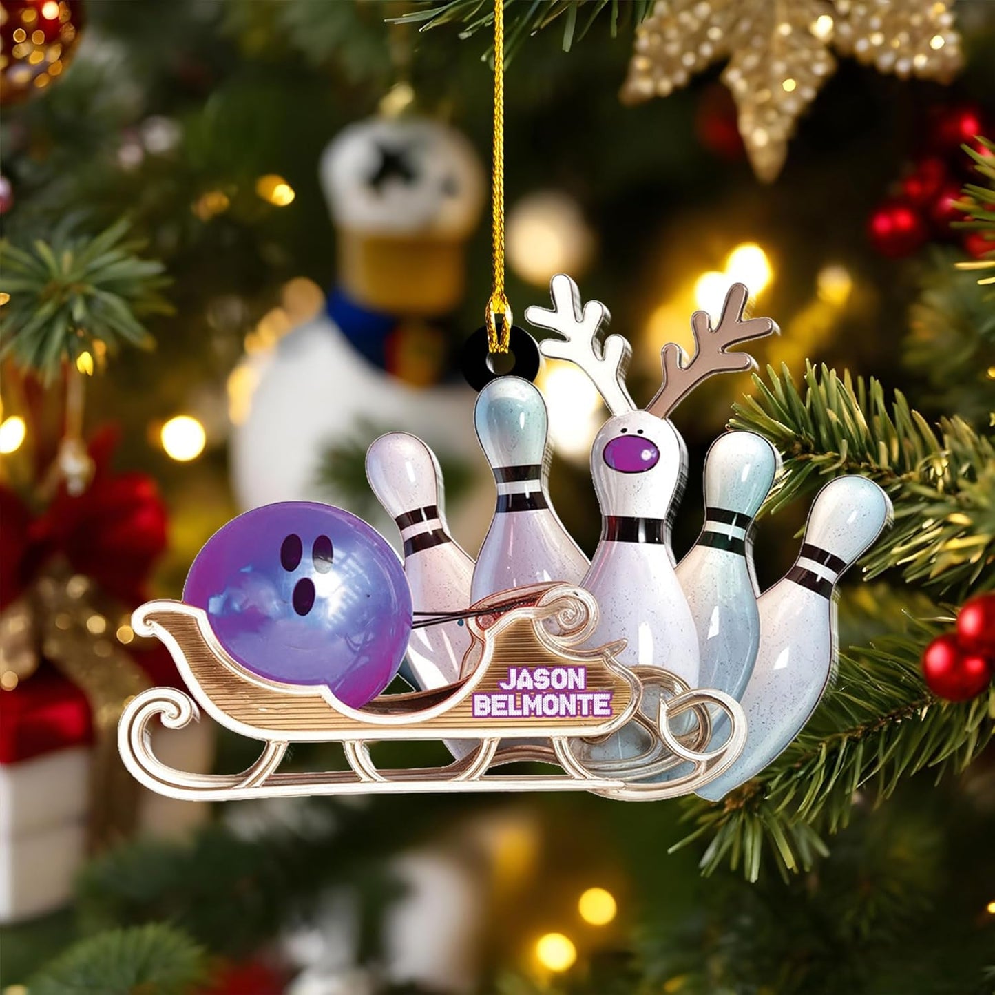 Custom Bowling Tools Ornament - Bowling Ornament Bowl6