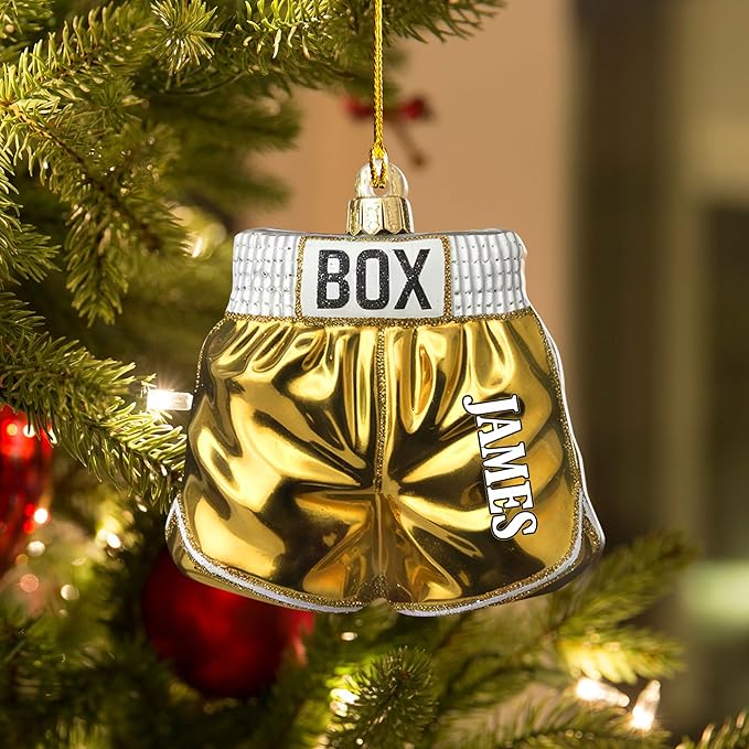 Personalized Boxing Gloves Christmas Ornament - Custom Name Boxing Ornament Gift LL30