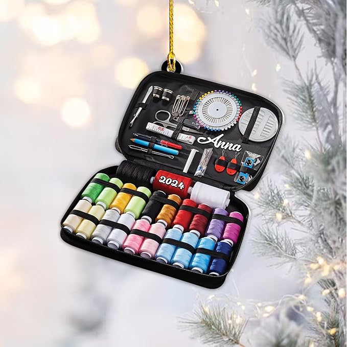 Custom Sewing Machine Ornament - Christmas Ornament Gift for Sewing Lovers LL24