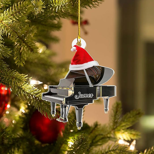 Customized Piano Ornament - Music Instrument Christmas Gift for Piano Lovers LL39
