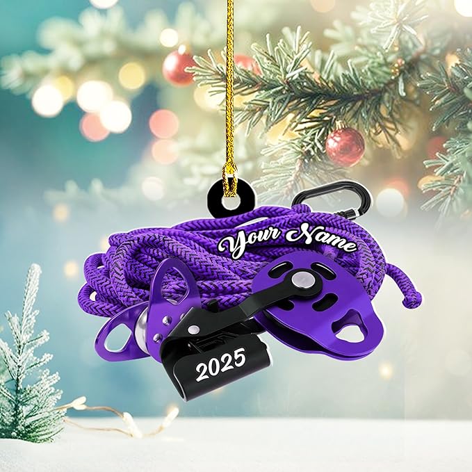 Personalized Rock Climber Christmas Gift for Mountaineers - Climbing Ornament LL29