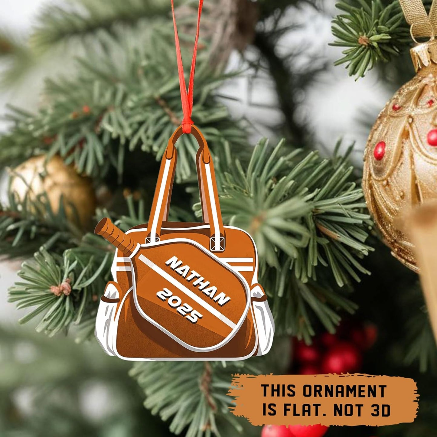 Custom Name Pickleball Bag Ornament – Pickleball Christmas Ornament 1