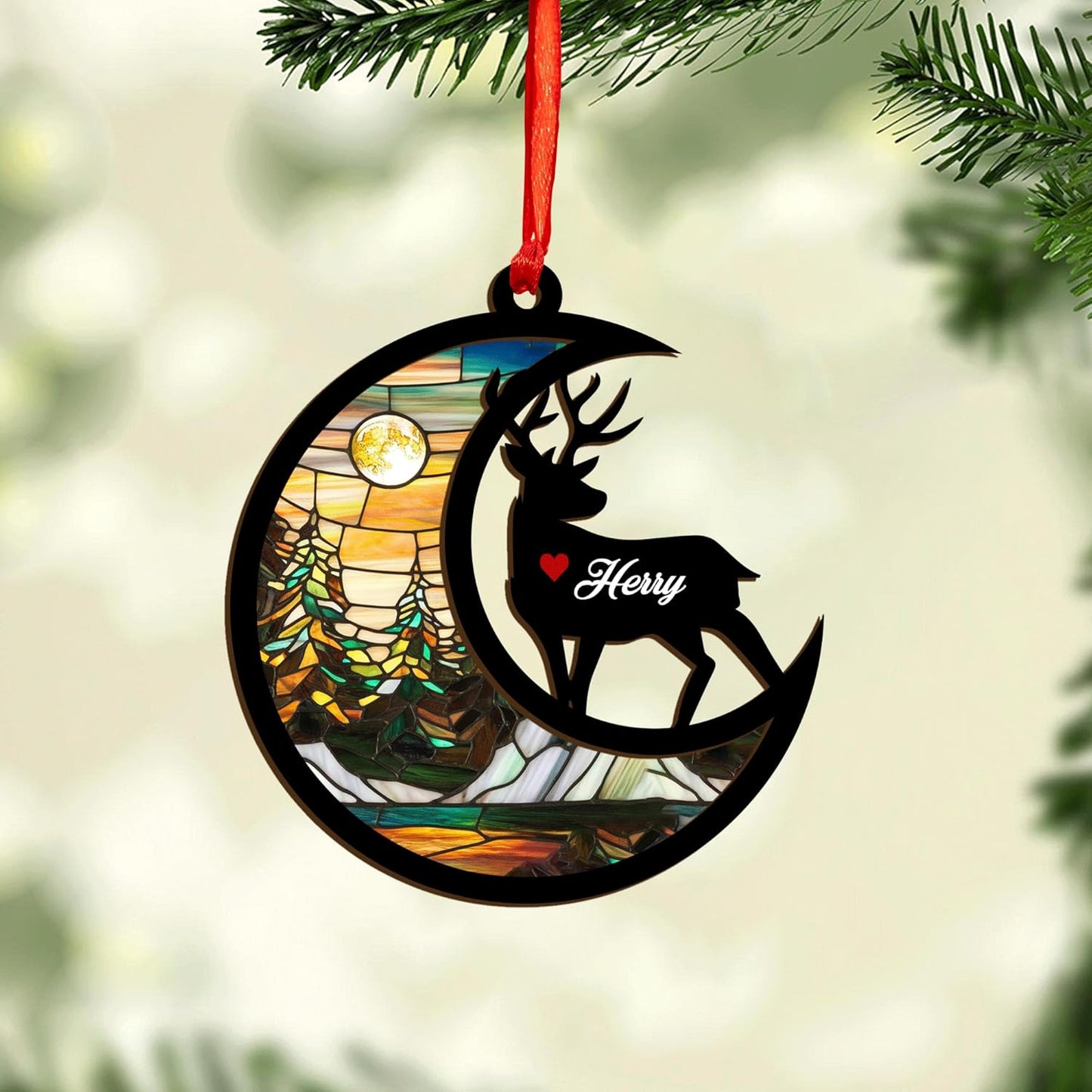 Personalized Hunting Ornament, Hunter Christmas Acrylic Ornament 2025 T16