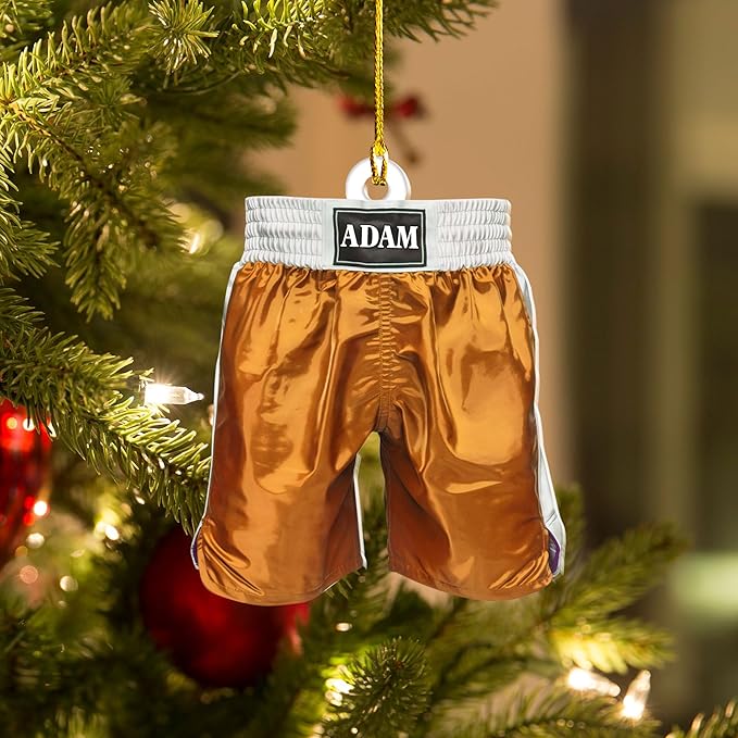 Personalized Boxing Gloves Christmas Ornament - Custom Name Boxing Ornament Gift LL33
