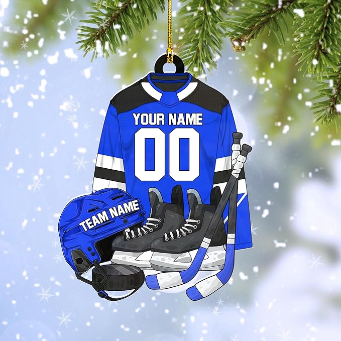 Custom ice Hockey Ornament N48