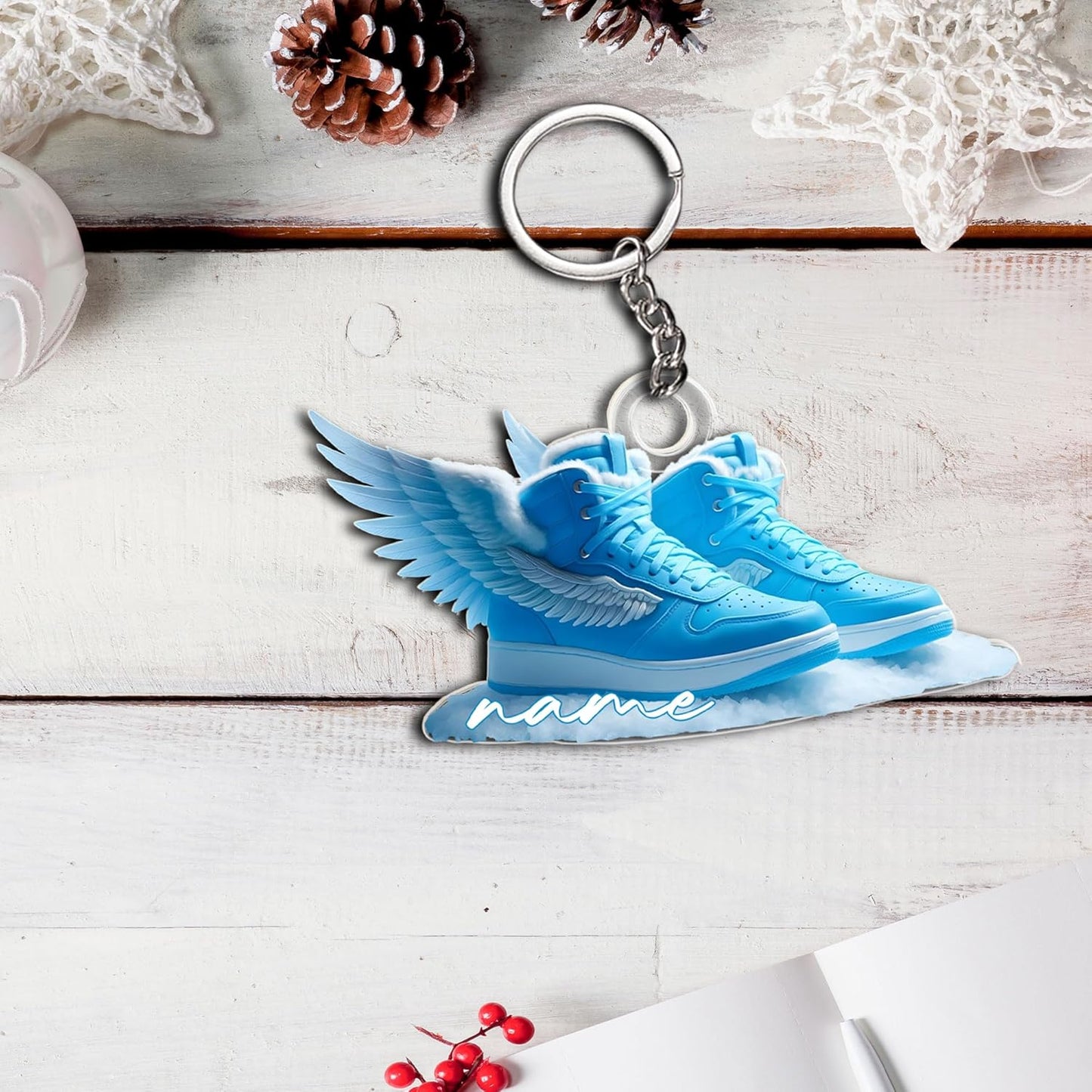 Personalized Running Ornament – Custom Marathon Acrylic Ornament, Runner Christmas Gift, Race Finisher Decoration TM4