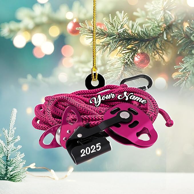 Personalized Rock Climber Christmas Gift for Mountaineers - Climbing Ornament LL29