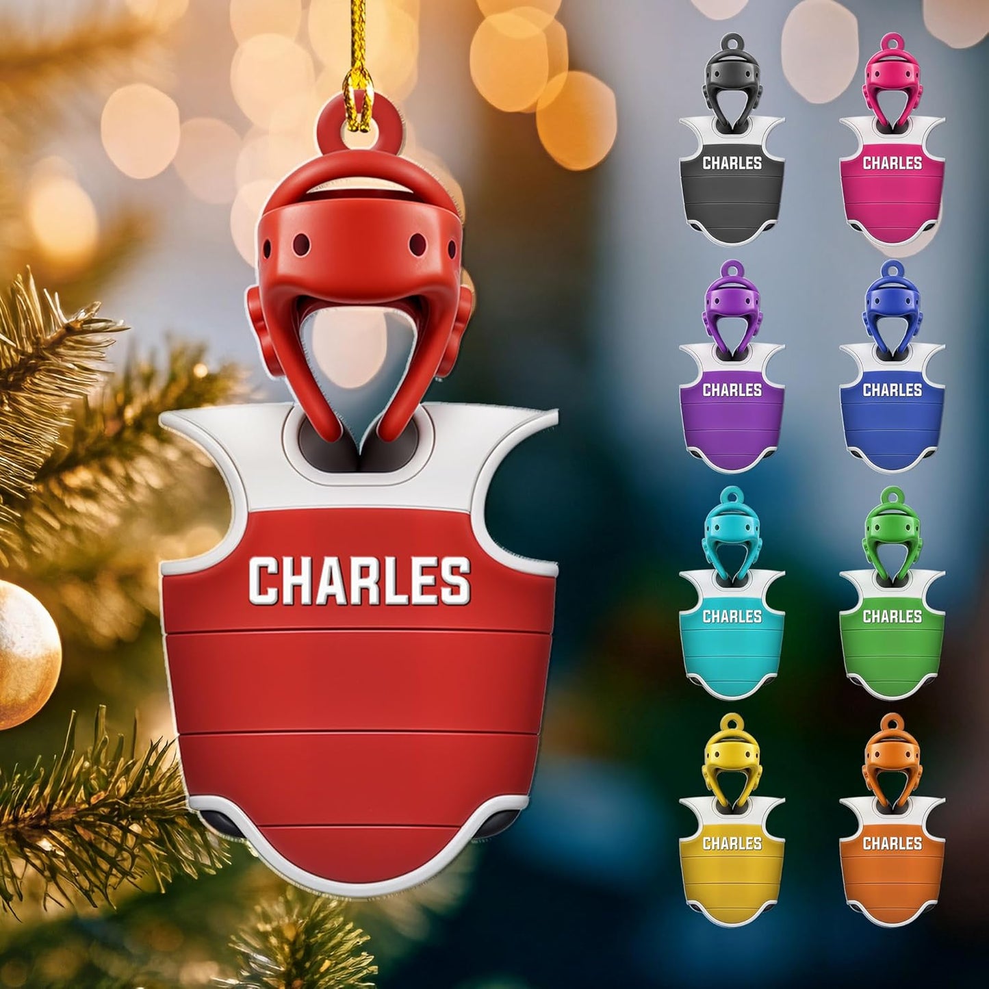 Custom Karate Christmas Ornament – Taekwondo & Jiu Jitsu Gift Krt29