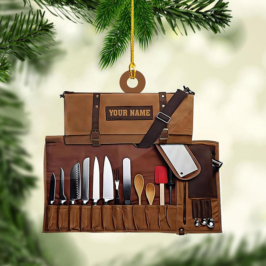 Personalized Chef Hat Ornament, Custom Cooking Baking Ornament for Christmas Tree, Kitchen Gift N01