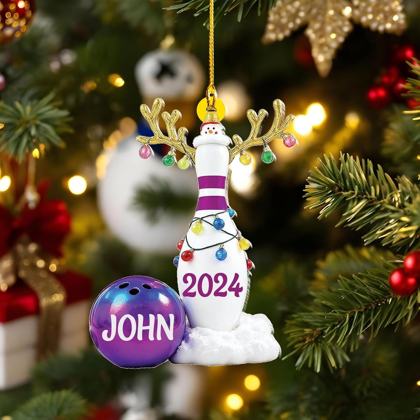 Custom Bowling Tools Ornament - Bowling Ornament Bowl 9