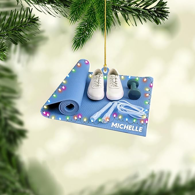 Personalized Pilates Christmas Ornament - Custom Pilates Gift for Women LL7