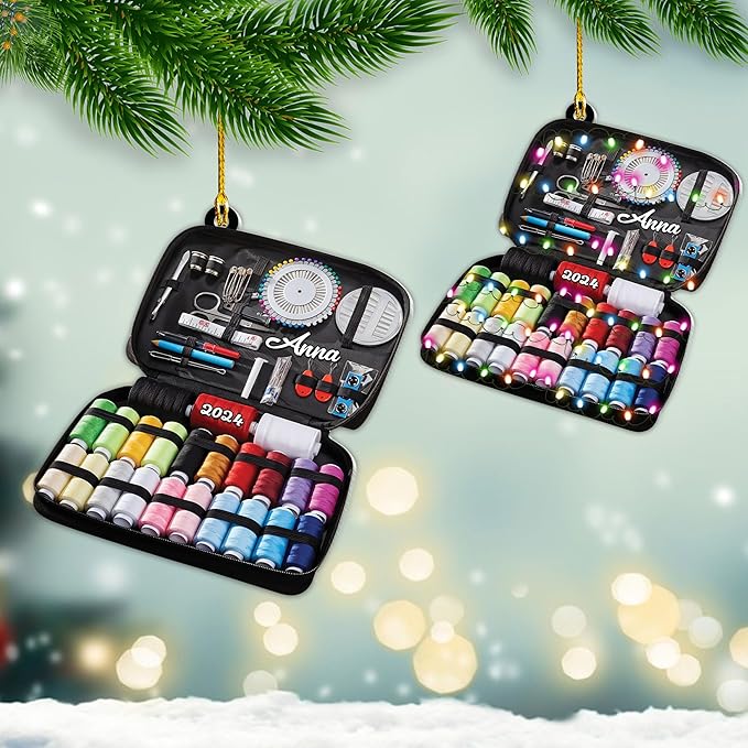 Custom Sewing Machine Ornament - Christmas Ornament Gift for Sewing Lovers LL24