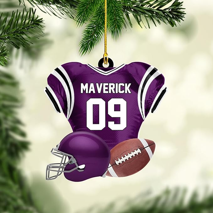 Personalized Rugby Player Christmas Gift for Sports Lovers - Rugby Ornament LL14