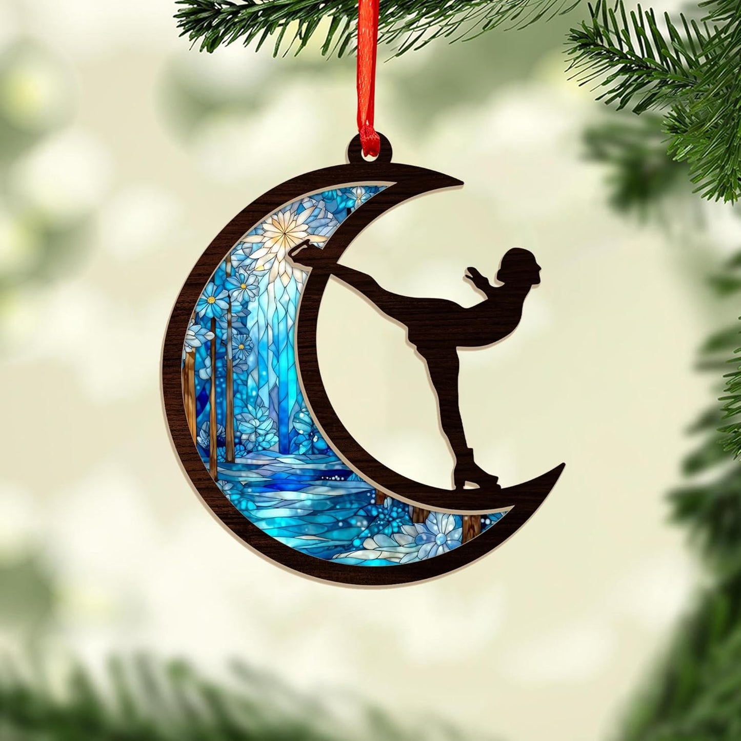 Personalized Ice Skating Ornament N01