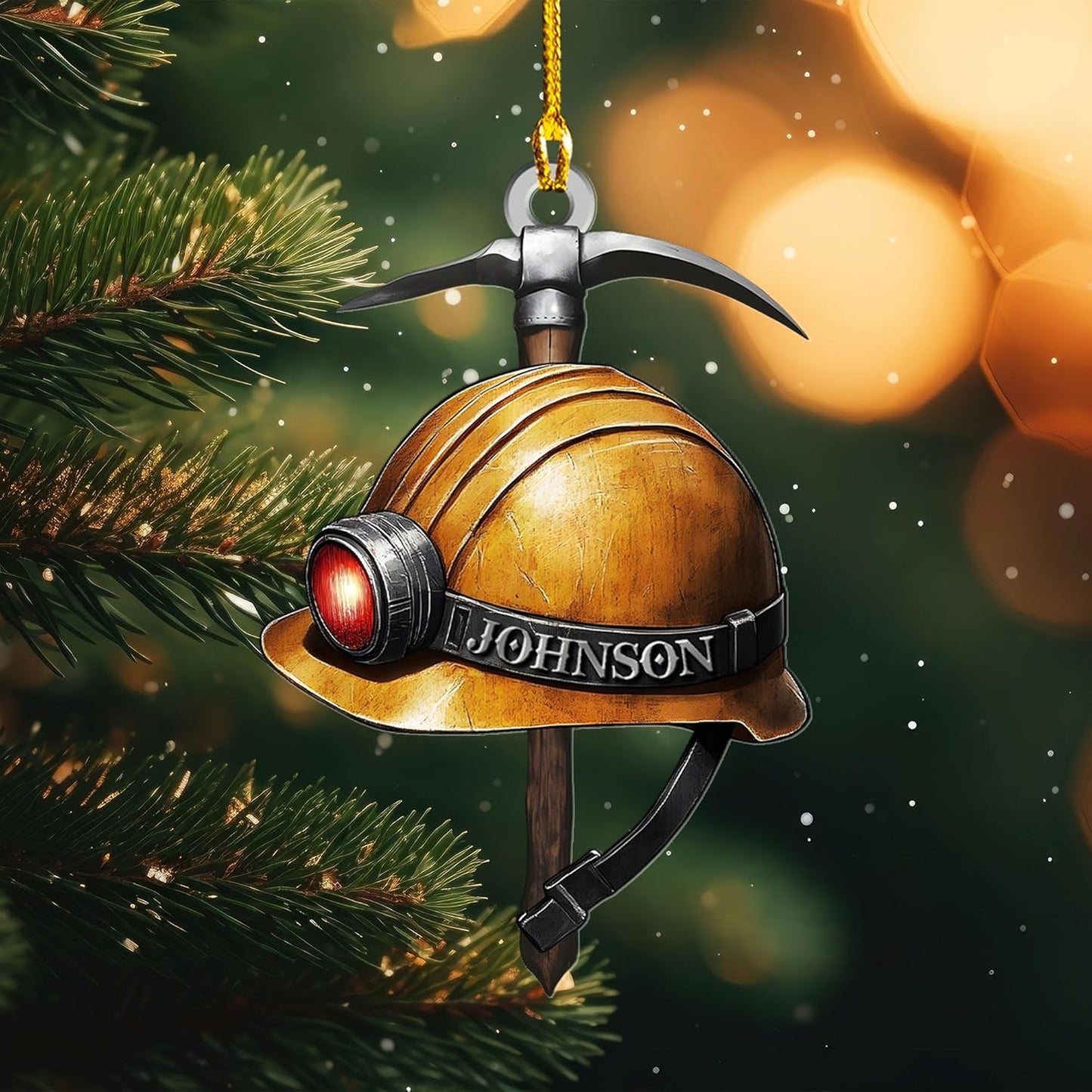 Custom Coal Miner Christmas Ornament – Personalized Name Decor Cmn1