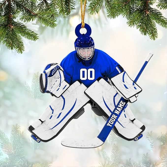 Custom ice Hockey Ornament N39