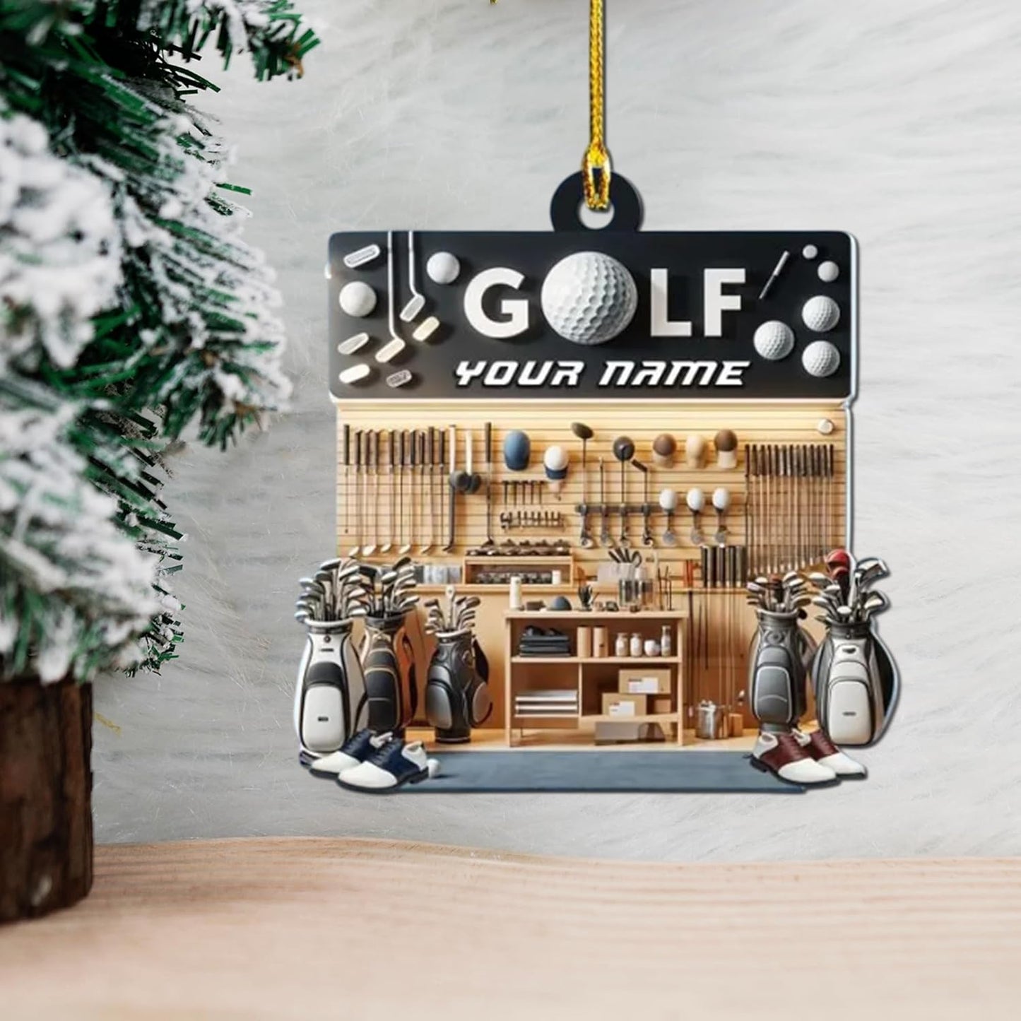 Personalized Golf Room Ornament - Golf Player Christmas Ornament 2
