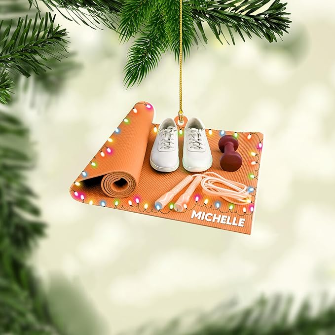 Personalized Pilates Christmas Ornament - Custom Pilates Gift for Women LL7