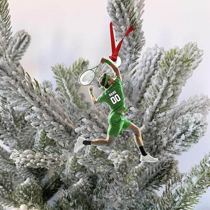Personalized Tennis Christmas Ornament N08