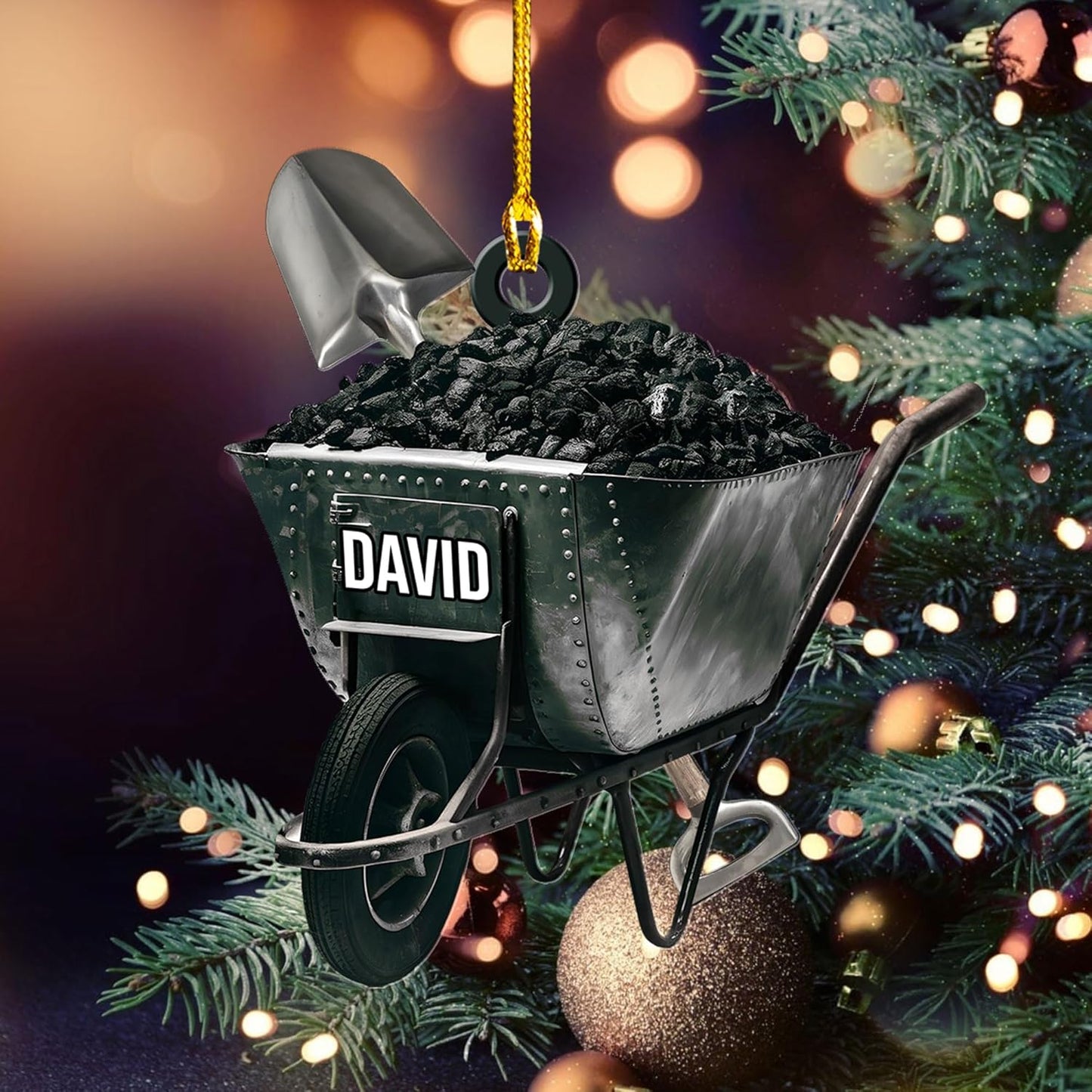 Custom Coal Miner Christmas Ornament – Personalized Name Decor Cmn3