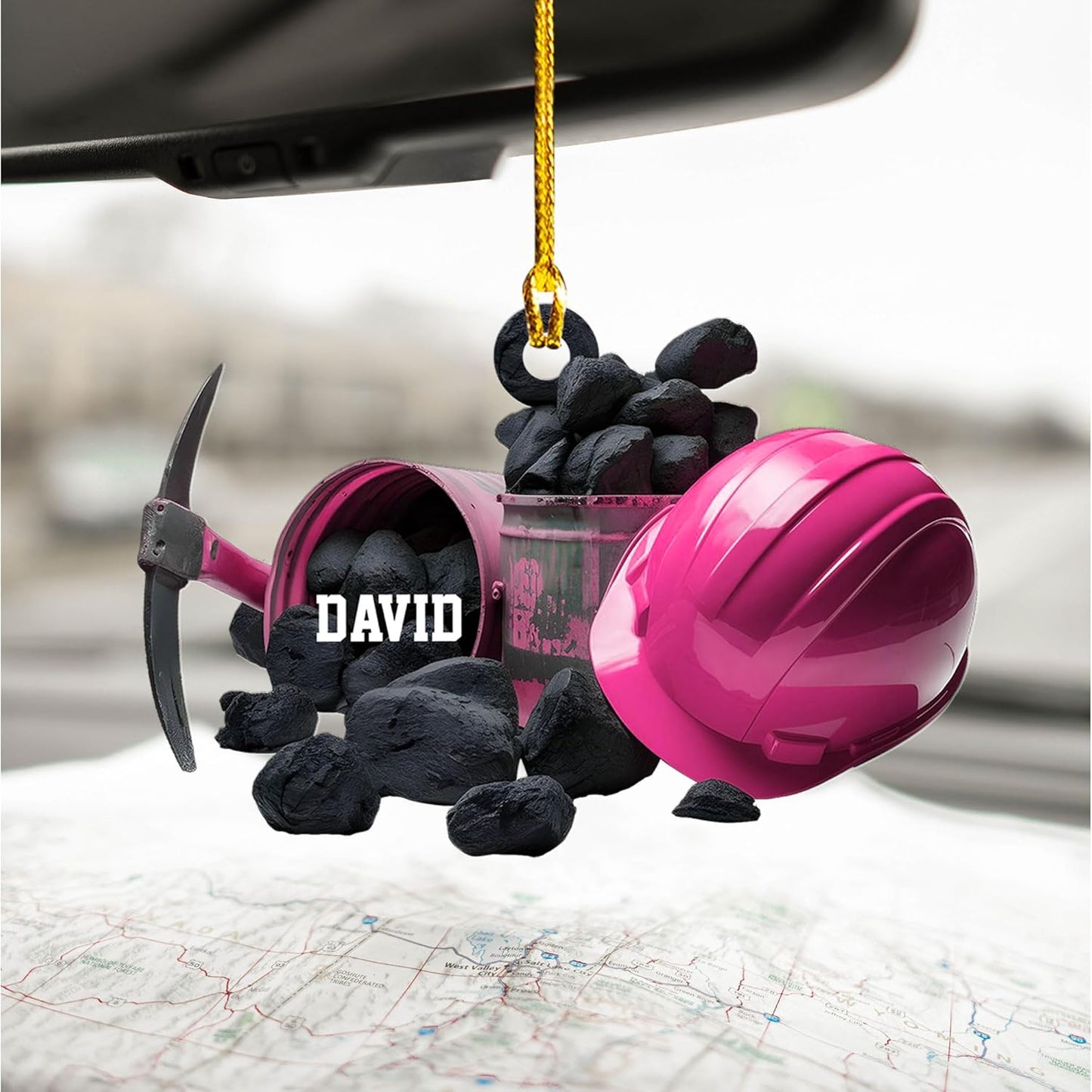 Custom Coal Miner Christmas Ornament – Personalized Name Decor Cmn12