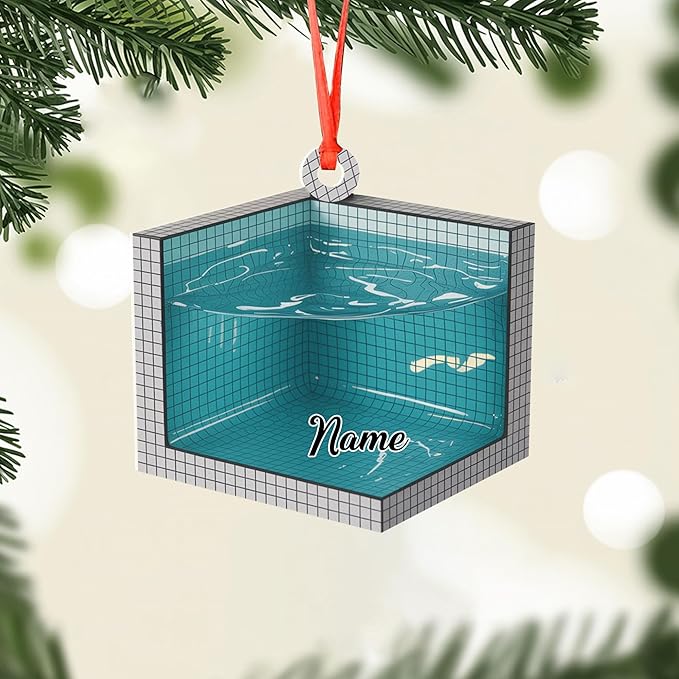 Custom Swimming Ornament - Swimmer Christmas Gift for Boys, Girls & Pool Lovers LL27