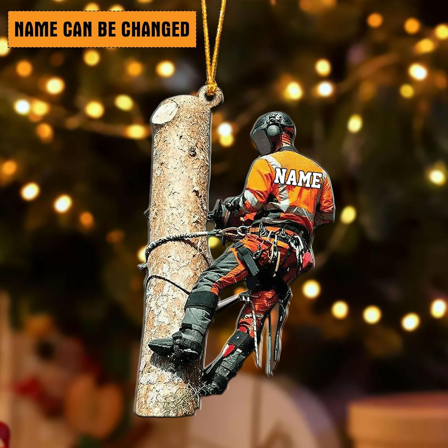 Personalized Arborist Ornament – Lumberjack Carpenter Christmas Ornament H16