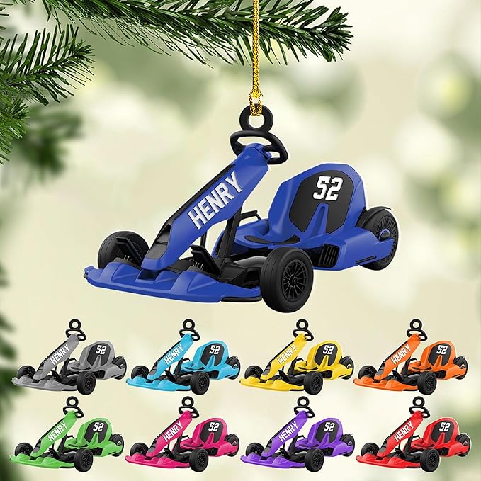Personalized Go Kart Christmas Ornament N05