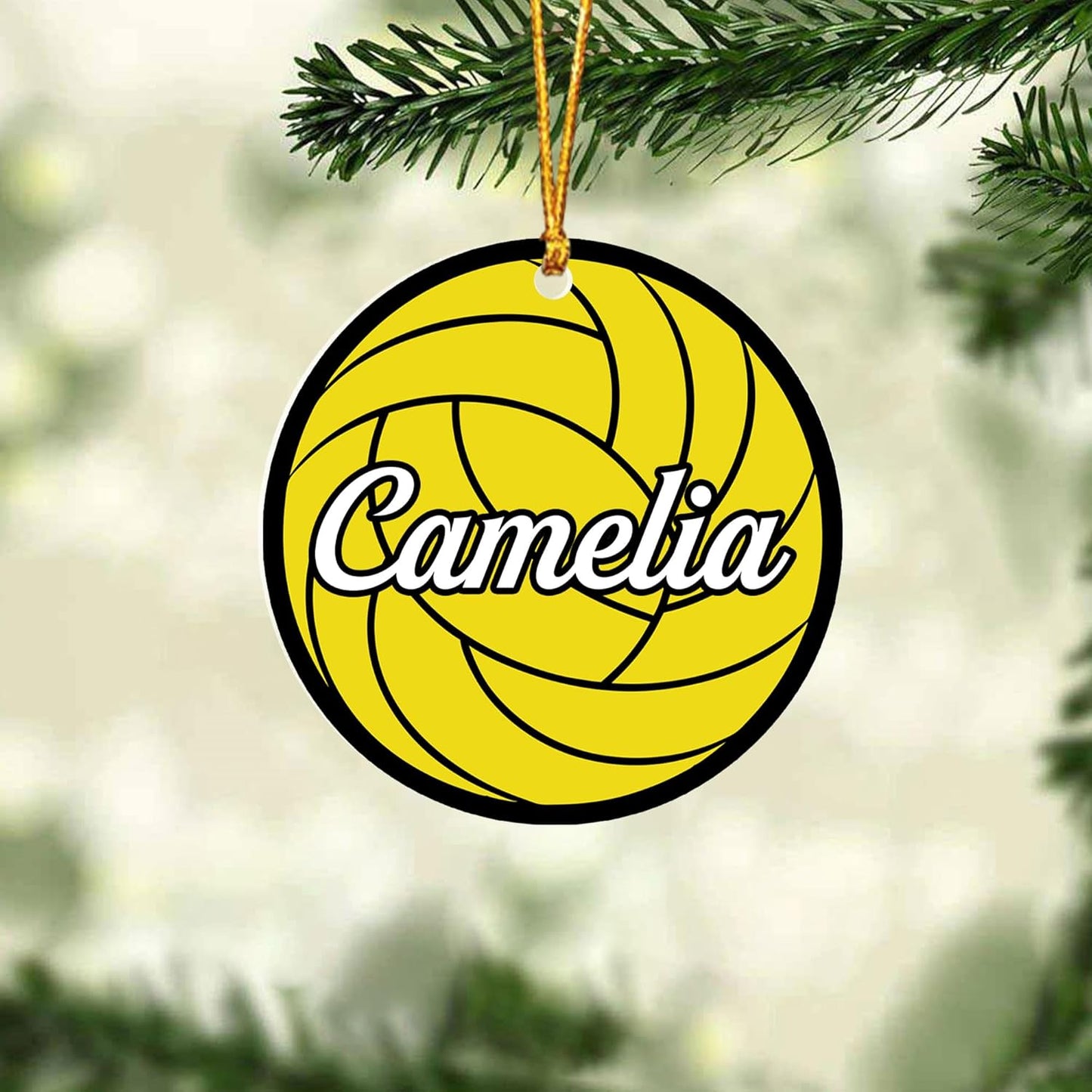 Custom Name Water Polo Christmas Ornament – Personalized Name And Number Water Polo Ornament, Sport Holiday Tree Decoration TW12