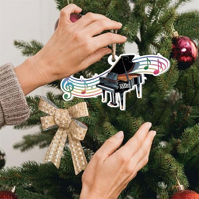 Custom Music Instrument Christmas Gift - Piano Ornament for Piano Lovers LL9