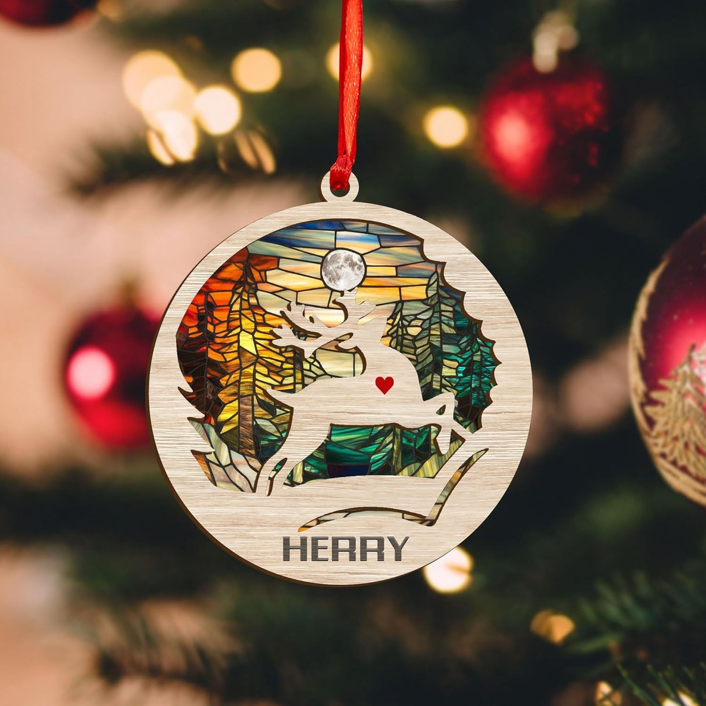 Personalized Hunting Ornament, Hunter Christmas Acrylic Ornament 2025 T22