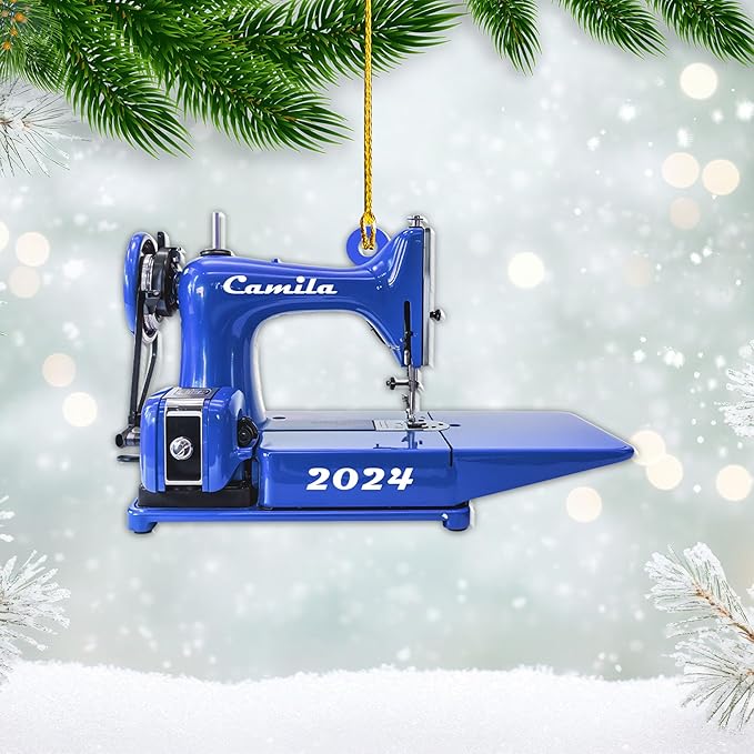 Custom Sewing Machine Ornament - Christmas Ornament Gift for Sewing Lovers LL18