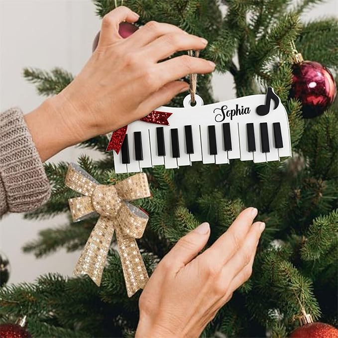 Custom Music Instrument Christmas Gift - Piano Ornament for Piano Lovers LL5