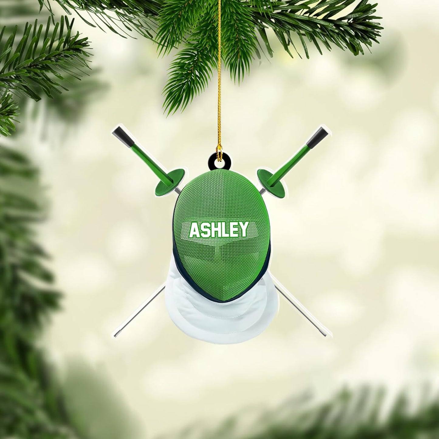Personalized Fencing Christmas Ornament Christmas Tree Decor C03