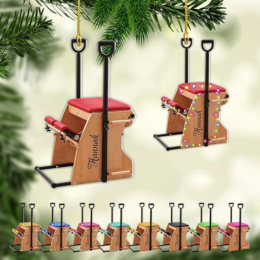 Personalized Pilates Acrylic Christmas Ornament - Instructors & Fitness Lovers LL44