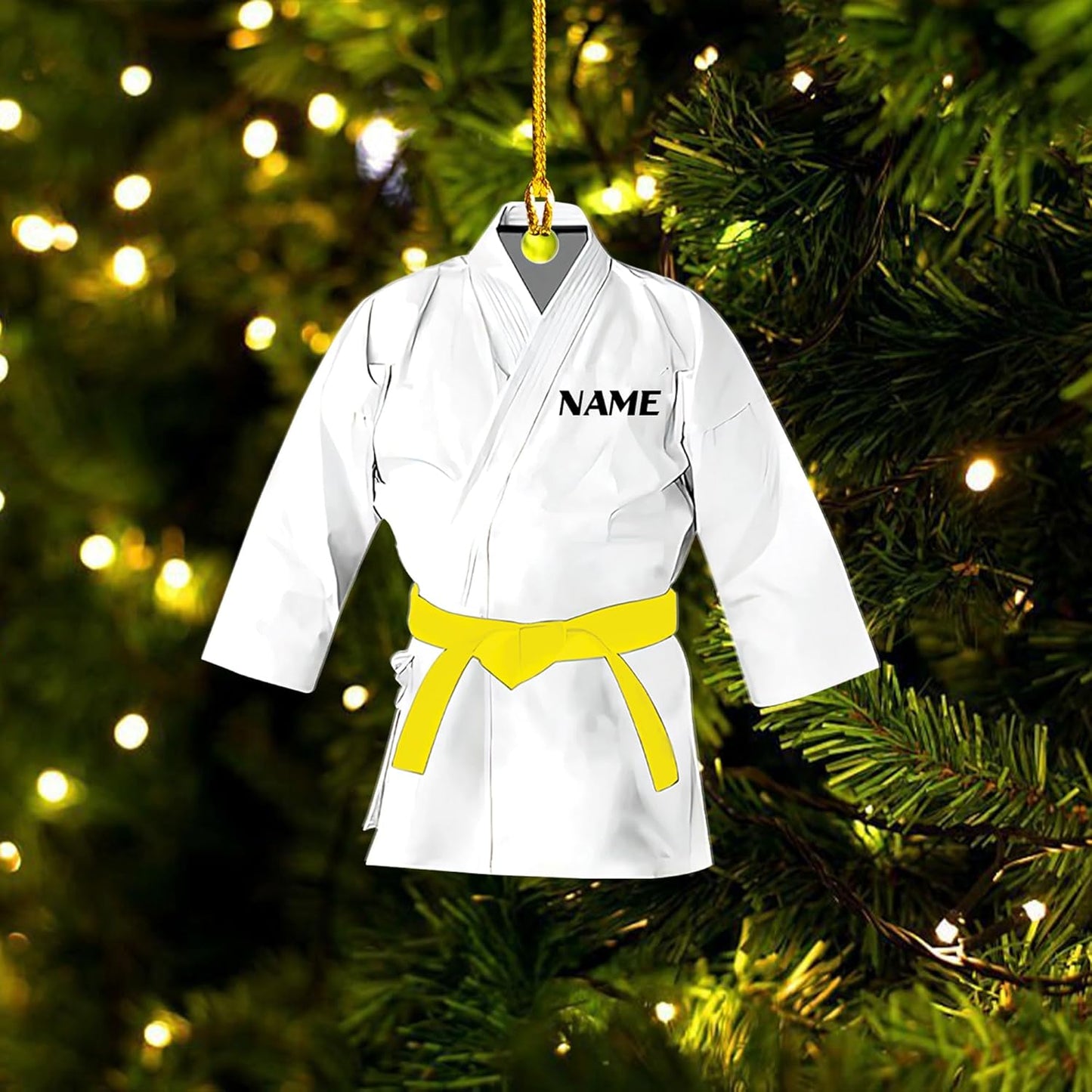 Custom Karate Christmas Ornament – Taekwondo & Jiu Jitsu Gift Krt1