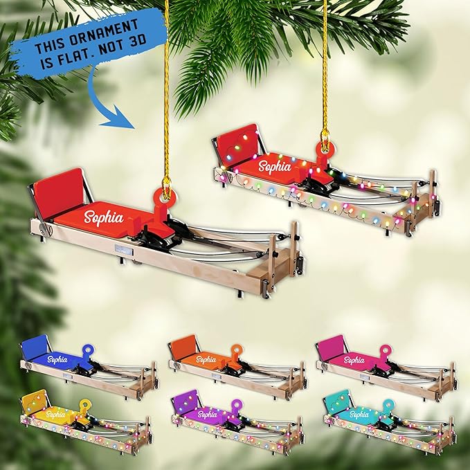 Personalized Pilates Acrylic Christmas Ornament - Instructors & Fitness Lovers LL37
