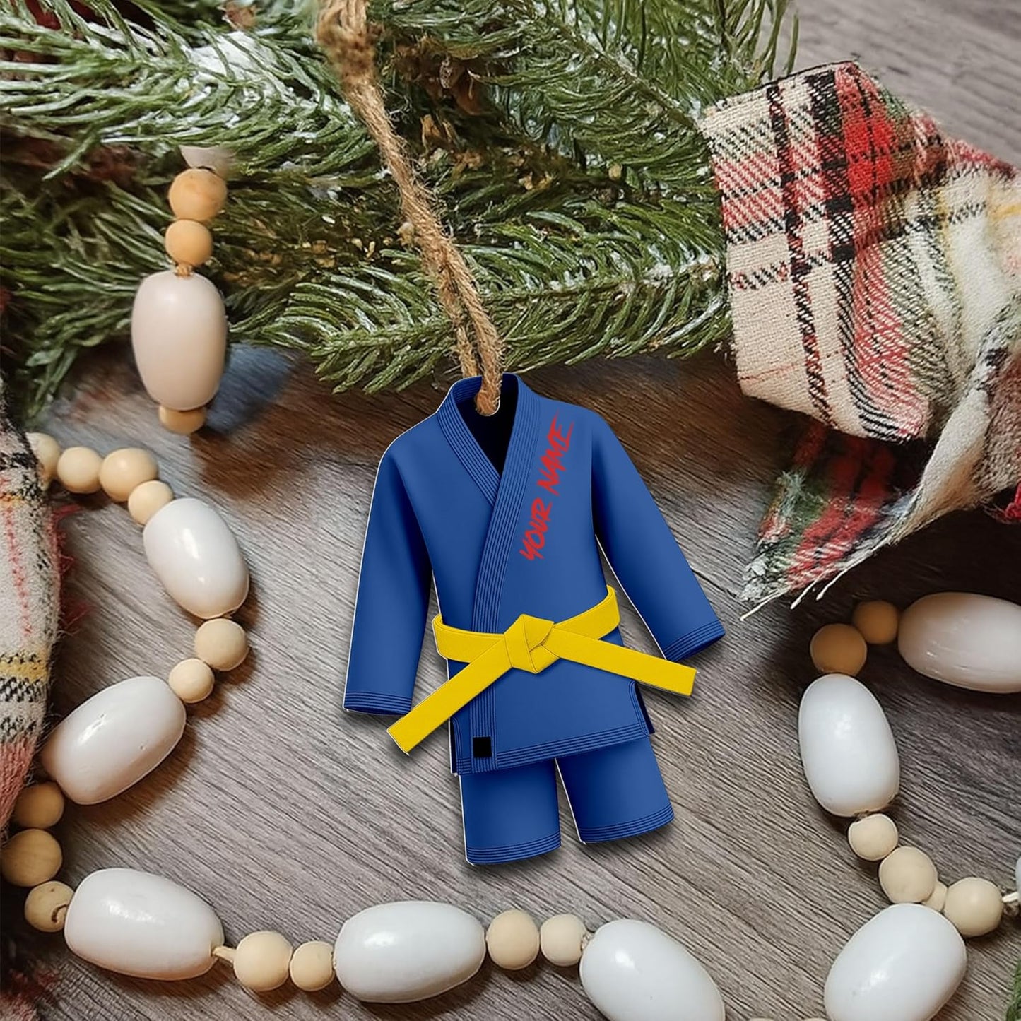 Custom Karate Christmas Ornament – Taekwondo & Jiu Jitsu Gift Krt24