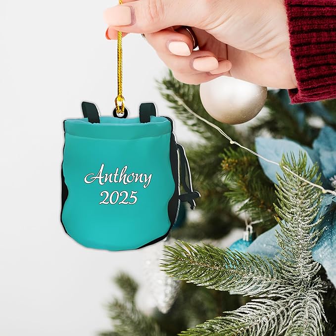 Personalized Climbing Ornament - Custom Rock Climber Christmas Gift for Mountaineers LL6