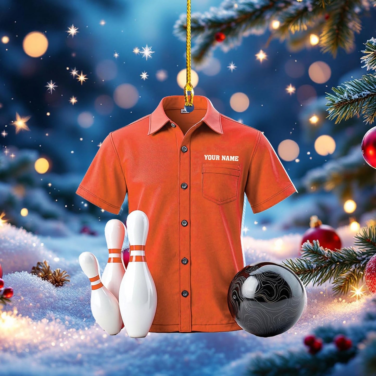Custom Bowling Tools Ornament - Bowling Ornament Bowl 3