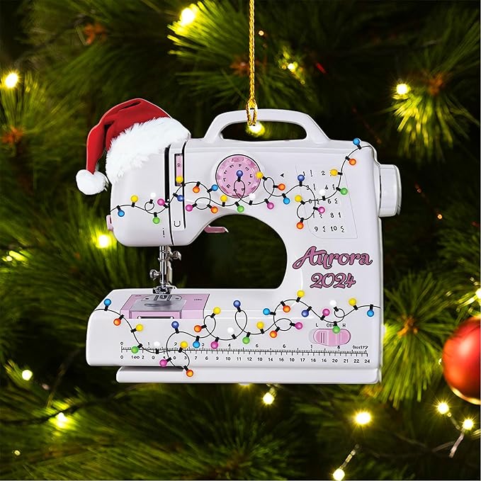 Custom Sewing Machine Ornament - Christmas Ornament Gift for Sewing Lovers LL16