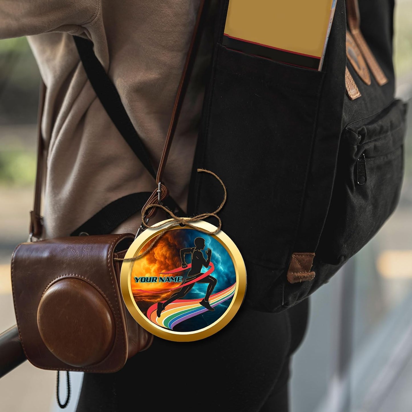 Custom Running 2D Flat Ornament – Personalized Marathon Acrylic Gift, Athlete Christmas Decoration TM6