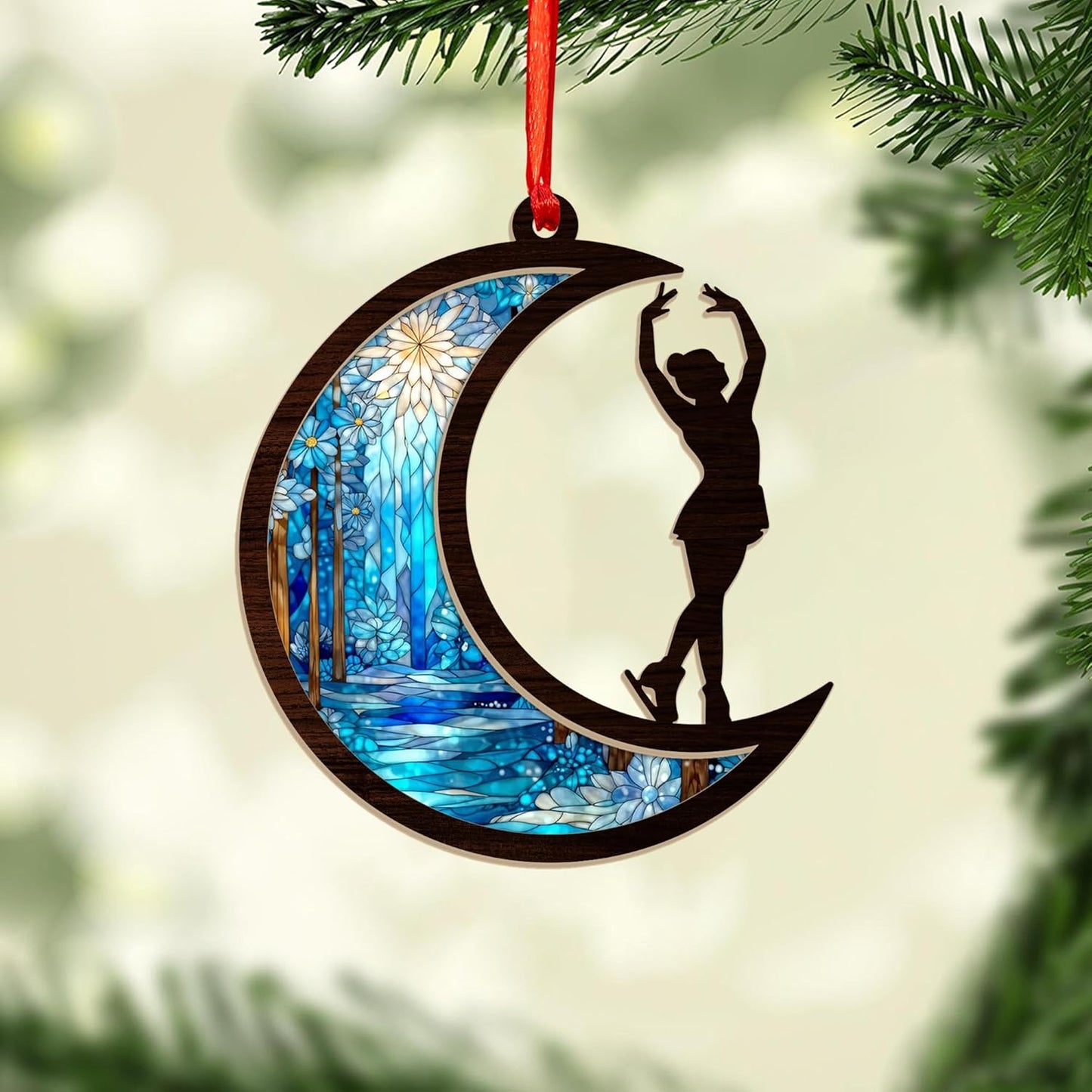 Personalized Ice Skating Ornament N01