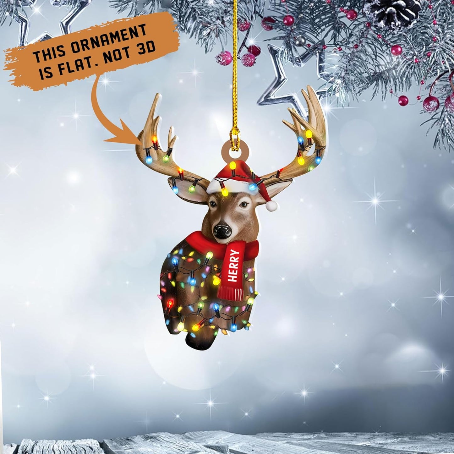 Personalized Hunting Ornament, Hunter Christmas Acrylic Ornament 2025 T09