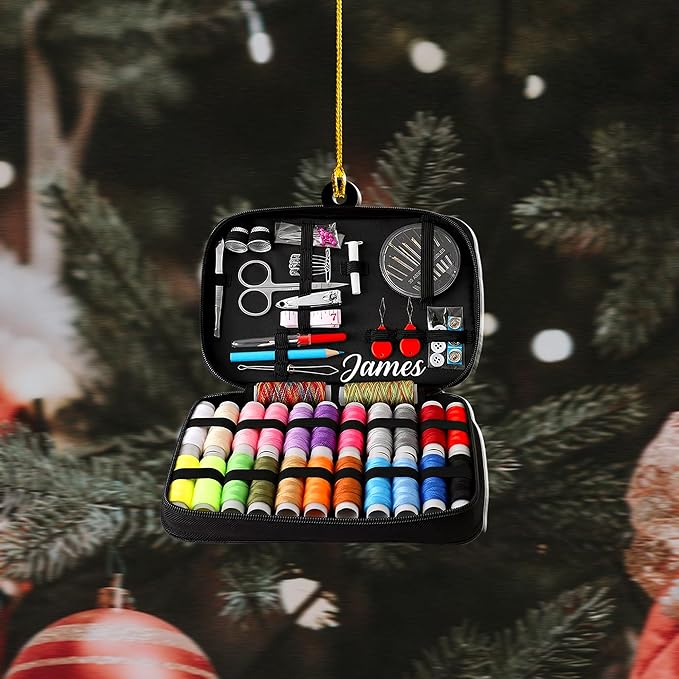 Custom Sewing Machine Ornament - Christmas Ornament Gift for Sewing Lovers LL30